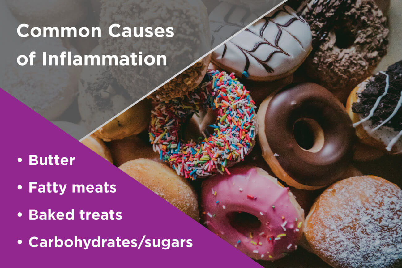 Pile of donuts on a table-Common causes of inflammation