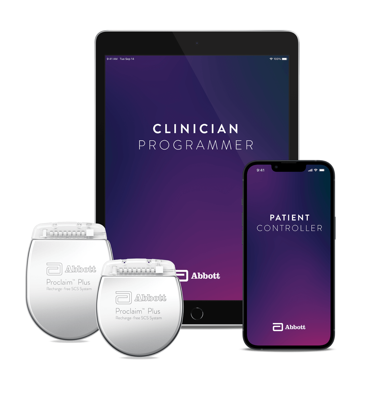 Complete collection of the Abbott Proclaim Plus spinal cord stimulation system